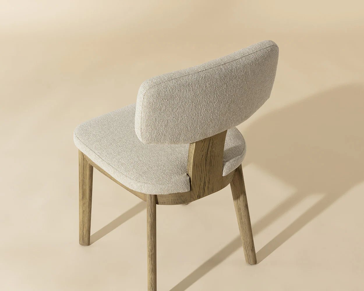 Rickett Dining Chair - Weathered Oak - Dove Cream - Central Designs