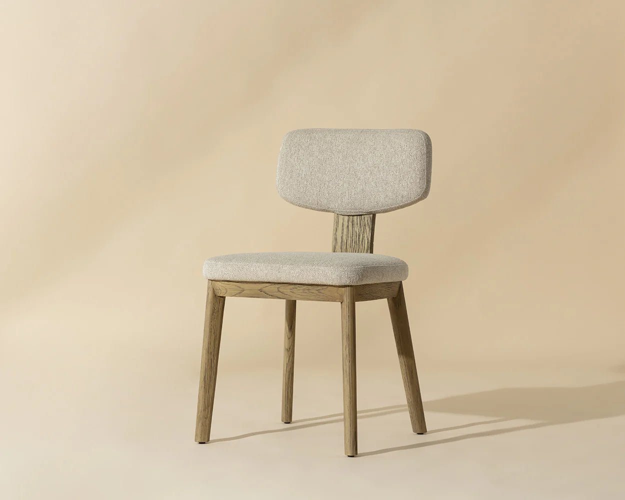 Rickett Dining Chair - Weathered Oak - Dove Cream - Central Designs