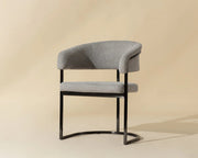 Marris Dining Armchair - Gunmetal - Belfast Heather Grey - Central Designs