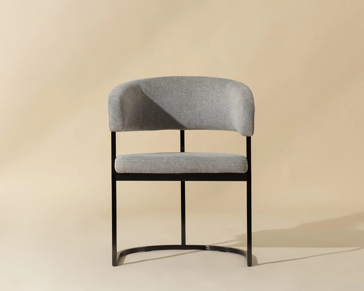 Marris Dining Armchair - Gunmetal - Belfast Heather Grey - Central Designs