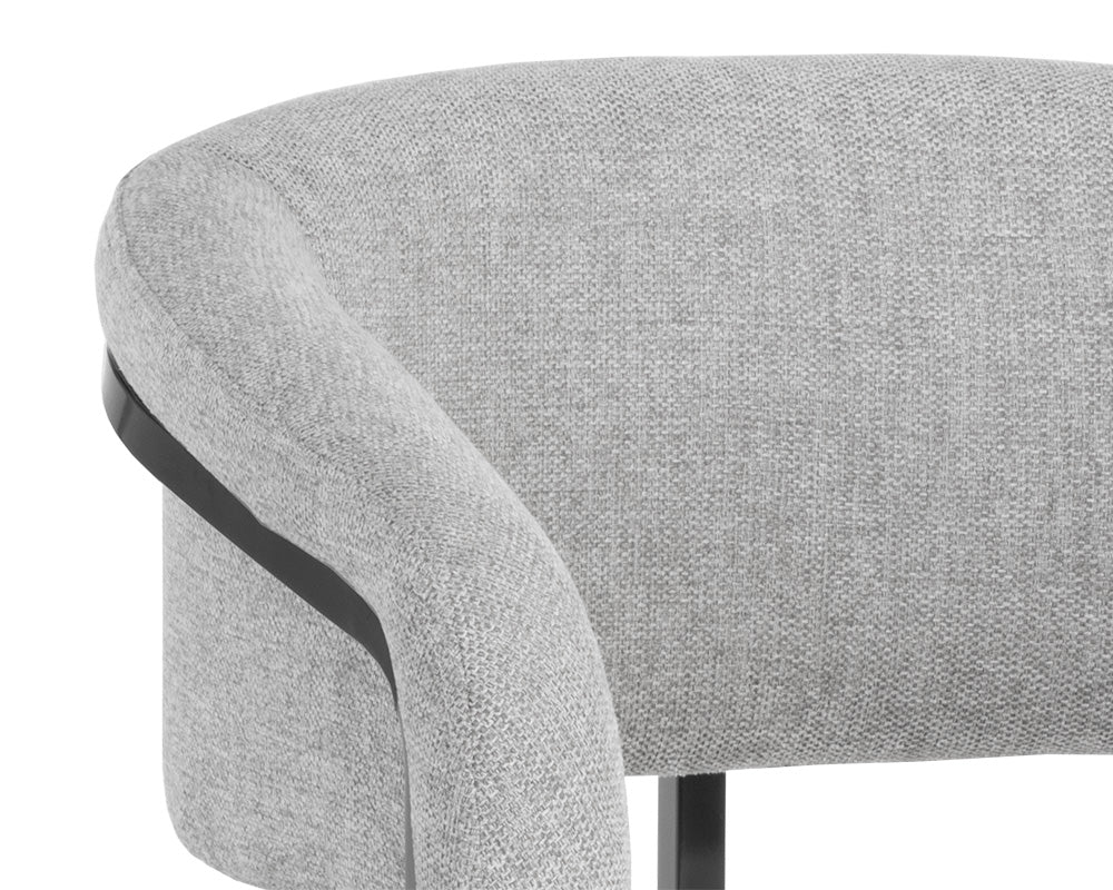Marris Dining Armchair - Gunmetal - Belfast Heather Grey - Central Designs