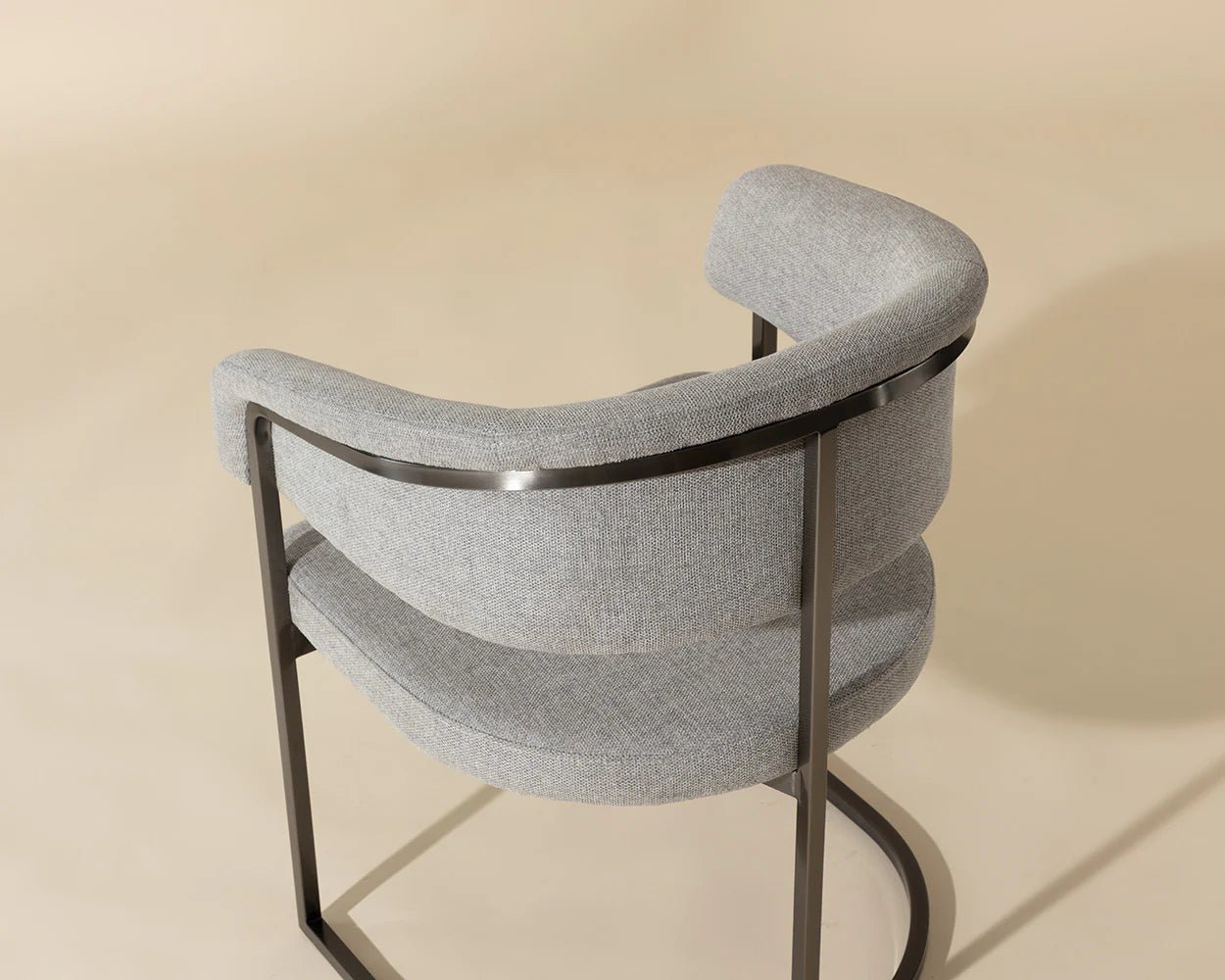 Marris Dining Armchair - Gunmetal - Belfast Heather Grey - Central Designs