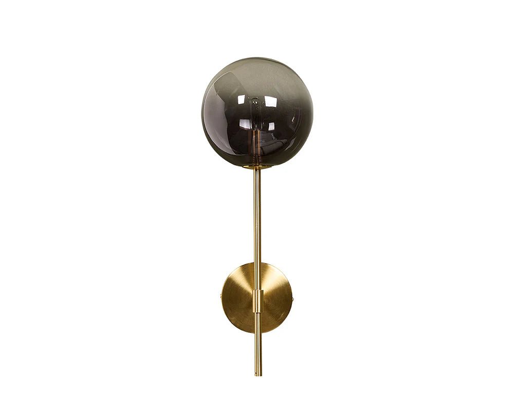 Izora Sconce - Brass - Smoke Grey Ombre - Central Designs