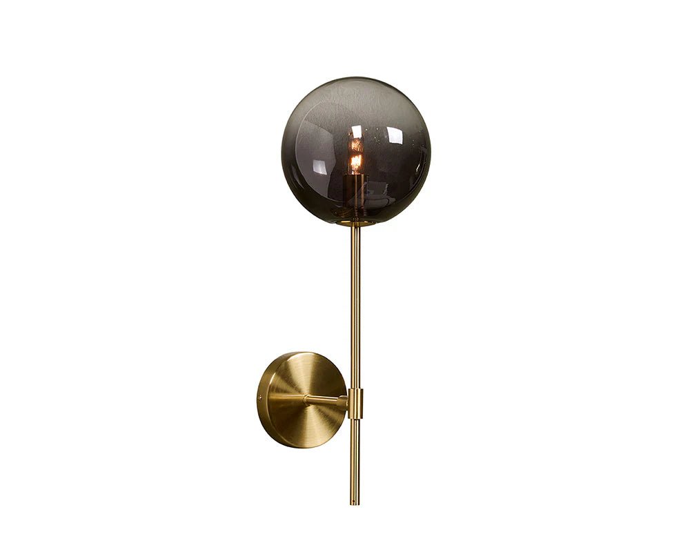 Izora Sconce - Brass - Smoke Grey Ombre - Central Designs