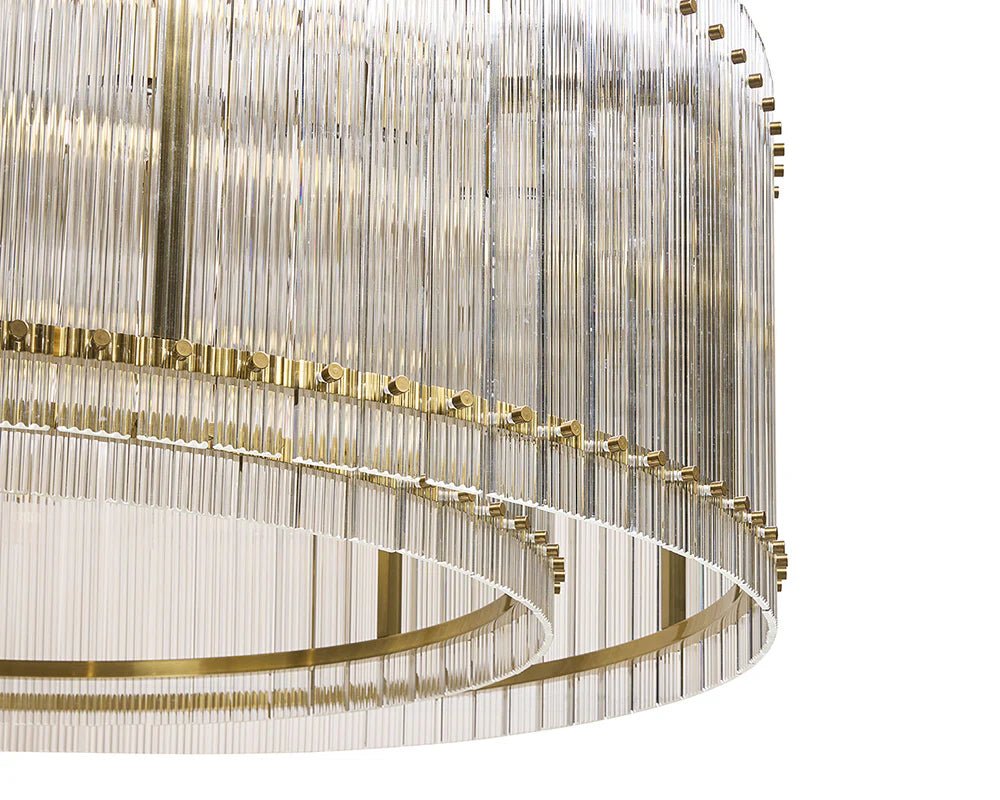 Kore Chandelier - Large - Brass - Clear - Central Designs