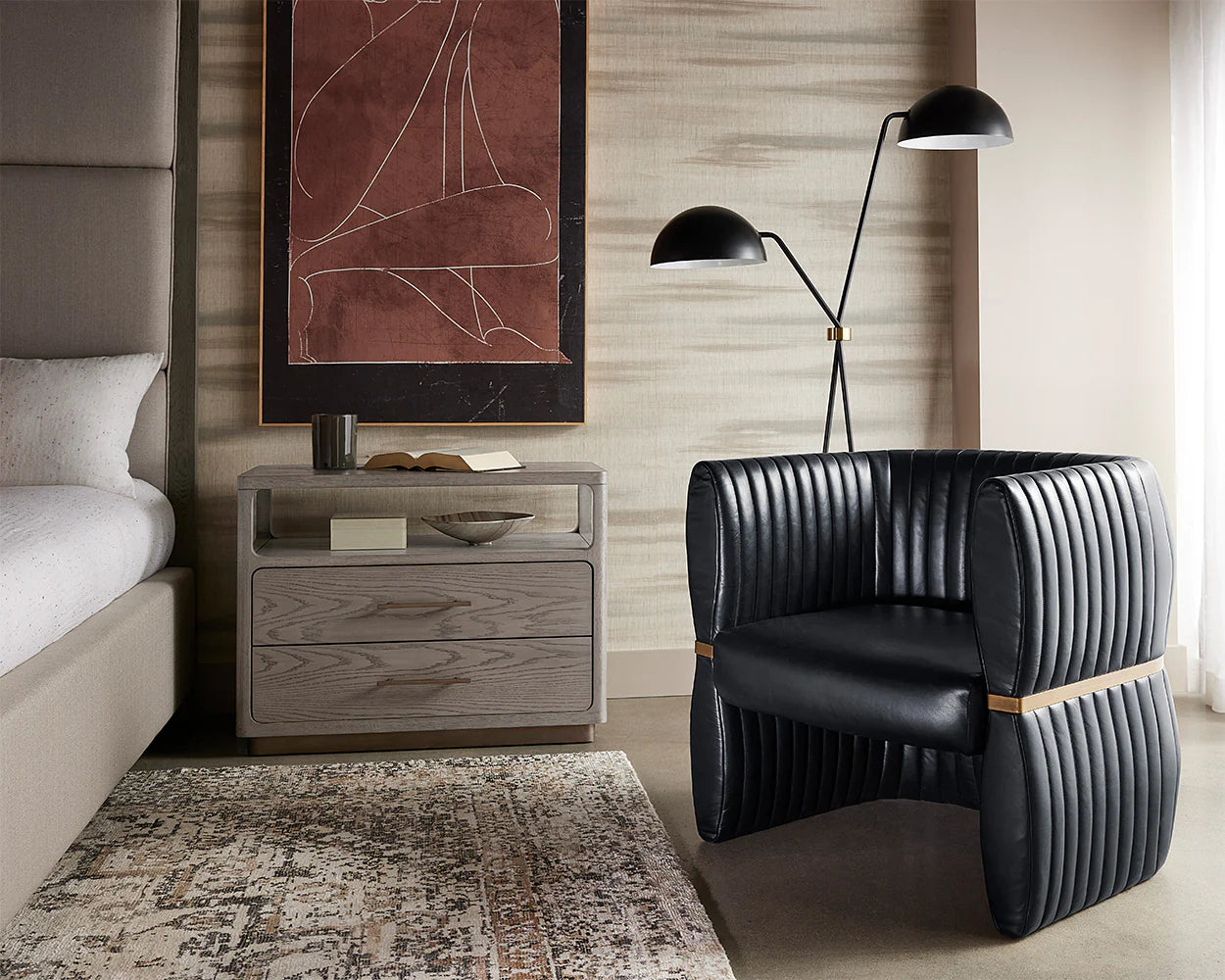 Faven Floor Lamp Black