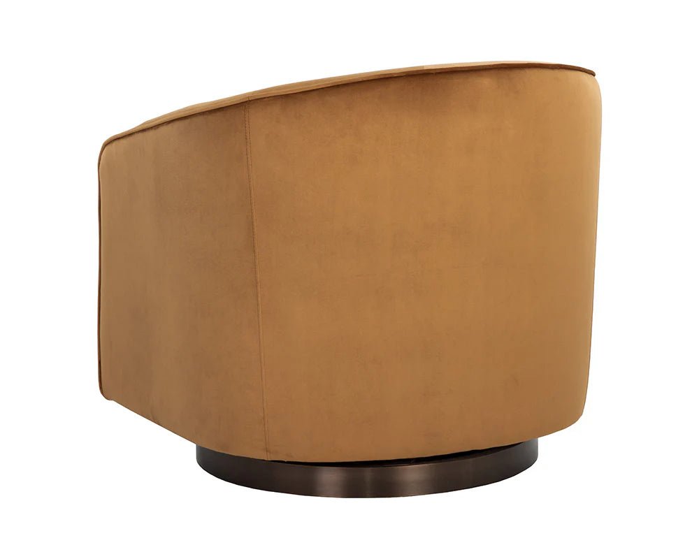 Hazel Swivel Lounge Chair - Dark Bronze - Gold Sky - Central Designs