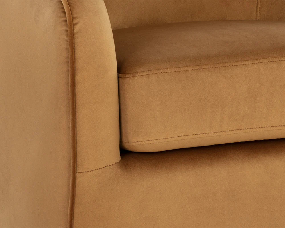 Hazel Swivel Lounge Chair - Dark Bronze - Gold Sky - Central Designs