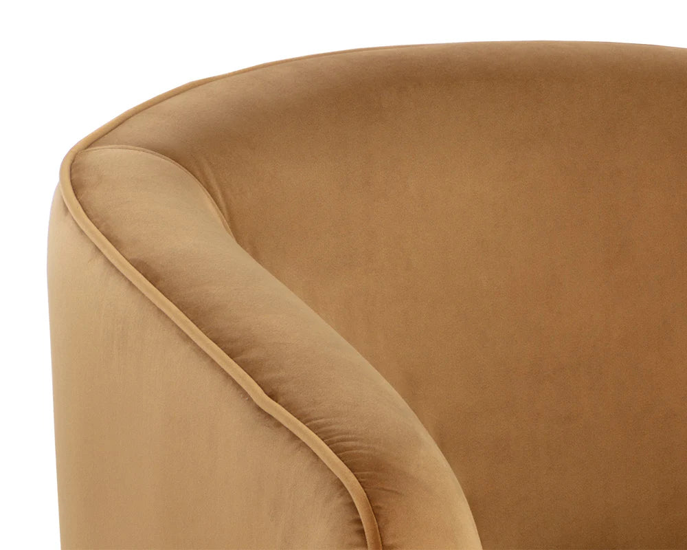 Hazel Swivel Lounge Chair - Dark Bronze - Gold Sky - Central Designs