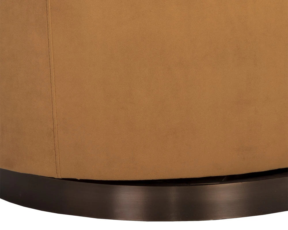 Hazel Swivel Lounge Chair - Dark Bronze - Gold Sky