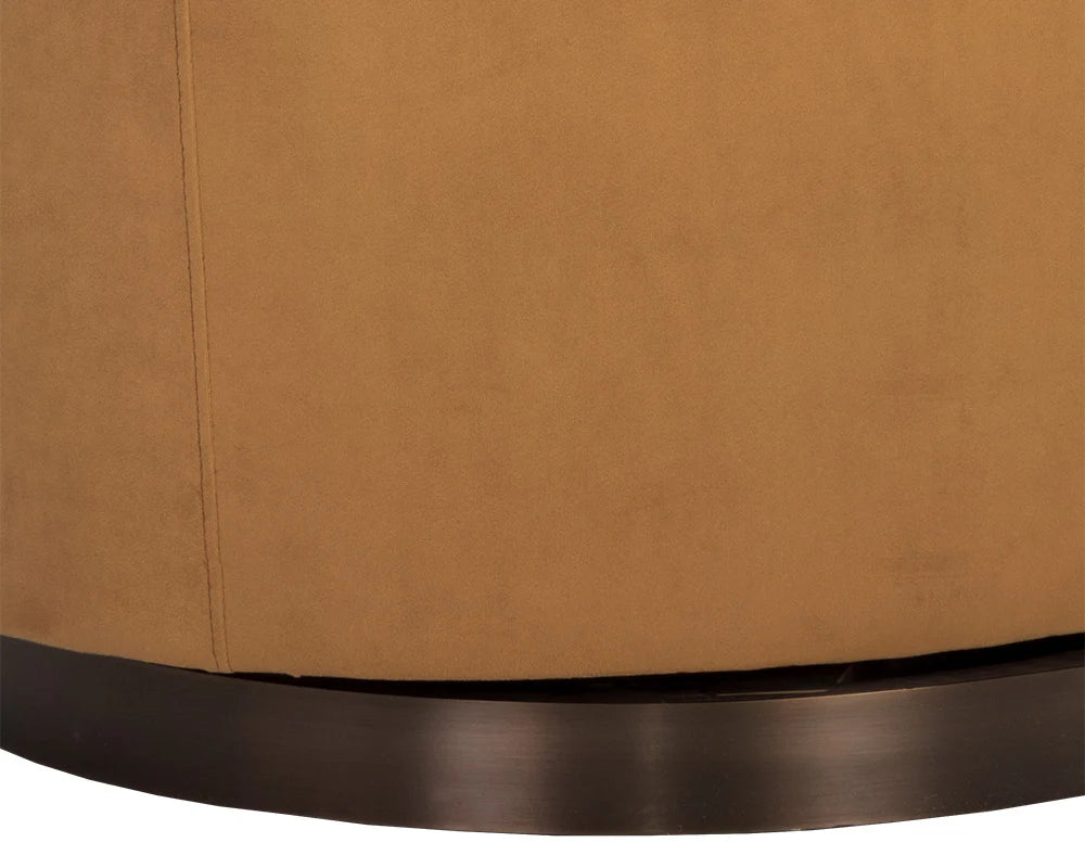 Hazel Swivel Lounge Chair - Dark Bronze - Gold Sky - Central Designs