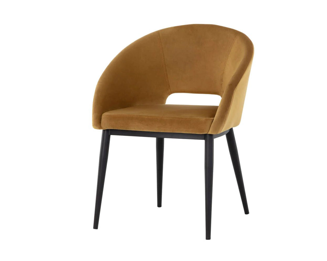 Thatcher Dining Armchair - Black - Gold Sky - Central Designs