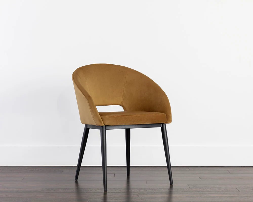 Thatcher Dining Armchair - Black - Gold Sky - Central Designs