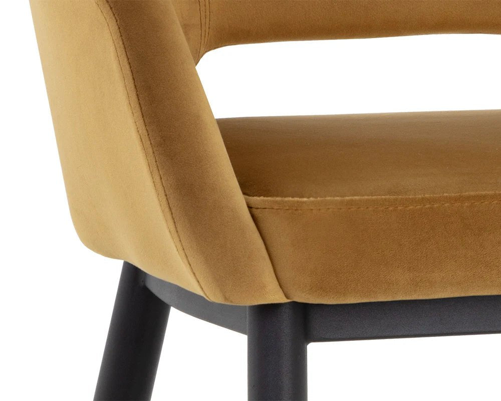 Thatcher Dining Armchair - Black - Gold Sky - Central Designs