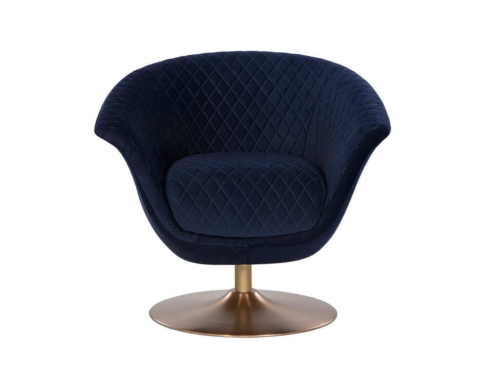 Carine Swivel Lounge Chair Abbington Navy