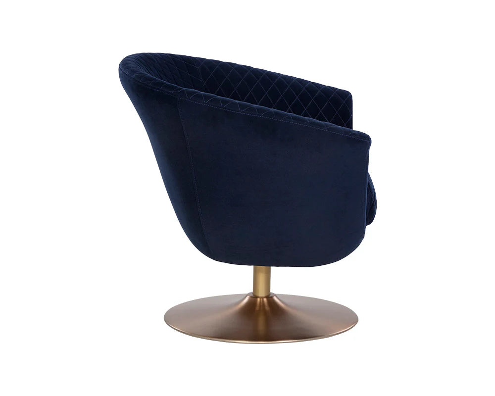 Carine Swivel Lounge Chair Abbington Navy