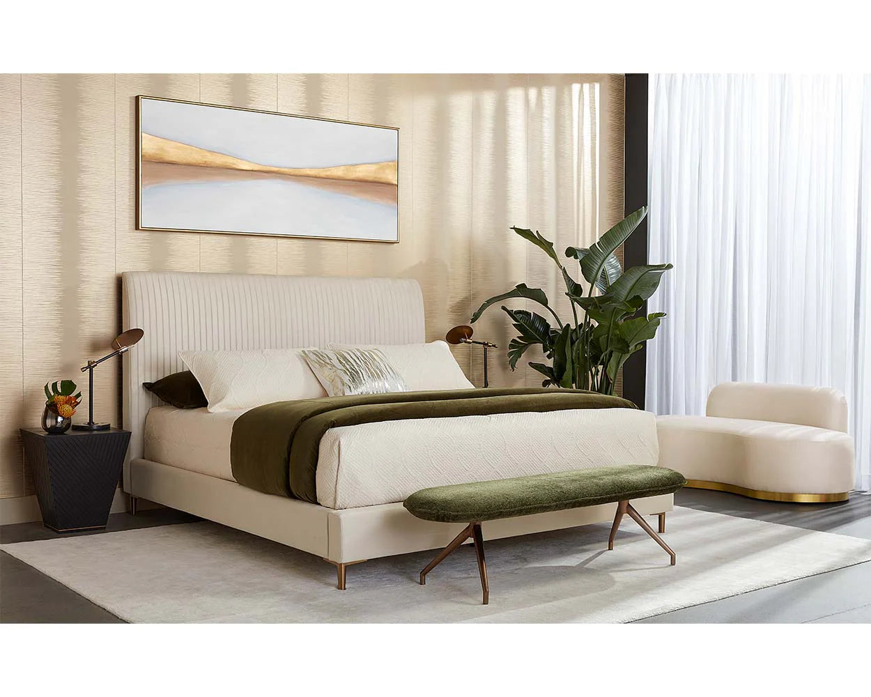 Cassey Bench - Casablanca Cloud