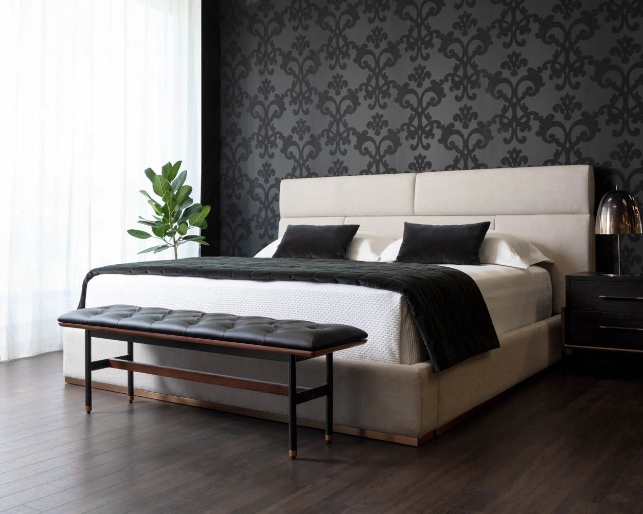 Beckham Bed - King - Chacha Cream - Central Designs
