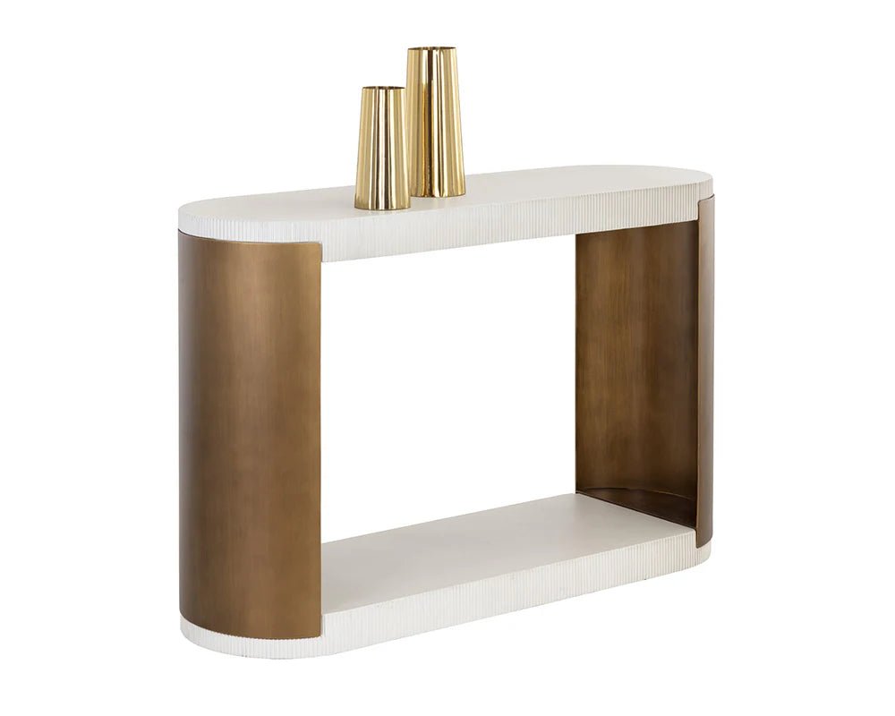 Cavette Console Table - White - Central Designs