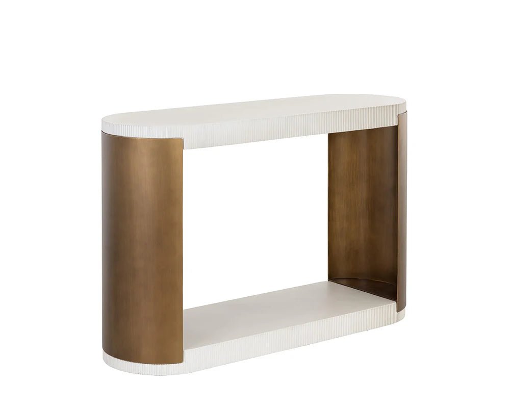 Cavette Console Table - White - Central Designs