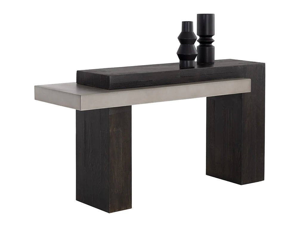 Herriot Console Table - Dark Brown / Grey - Central Designs