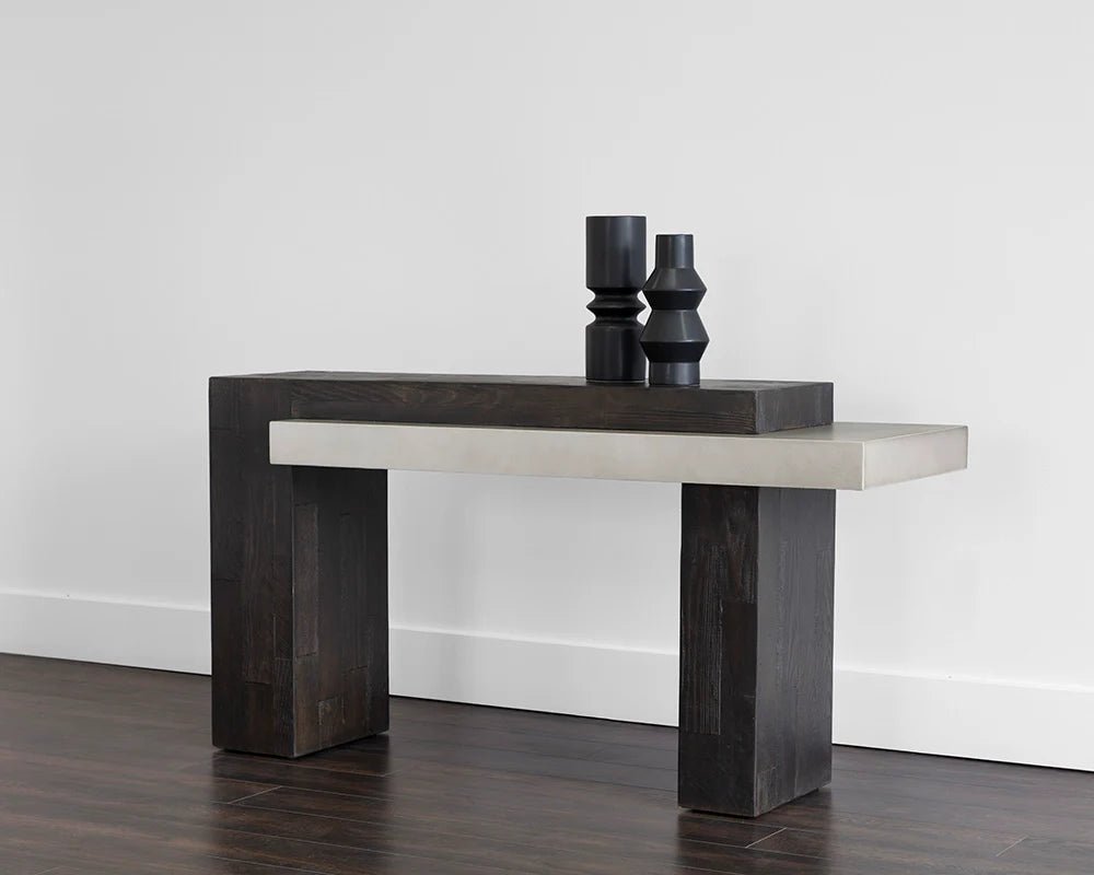 Herriot Console Table - Dark Brown / Grey - Central Designs