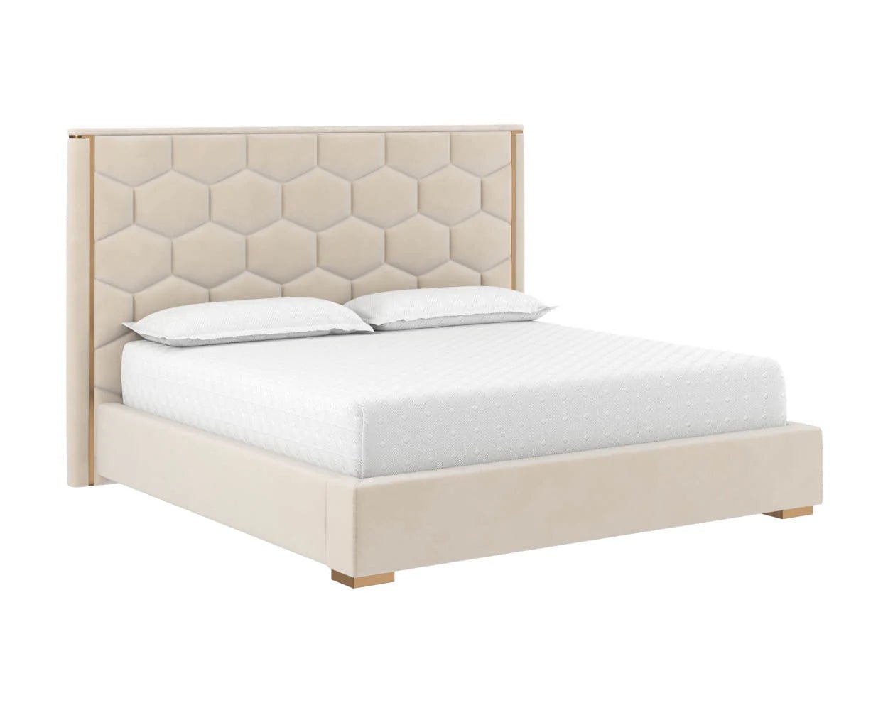 Alisha Bed - King - Meg Taupe - Central Designs