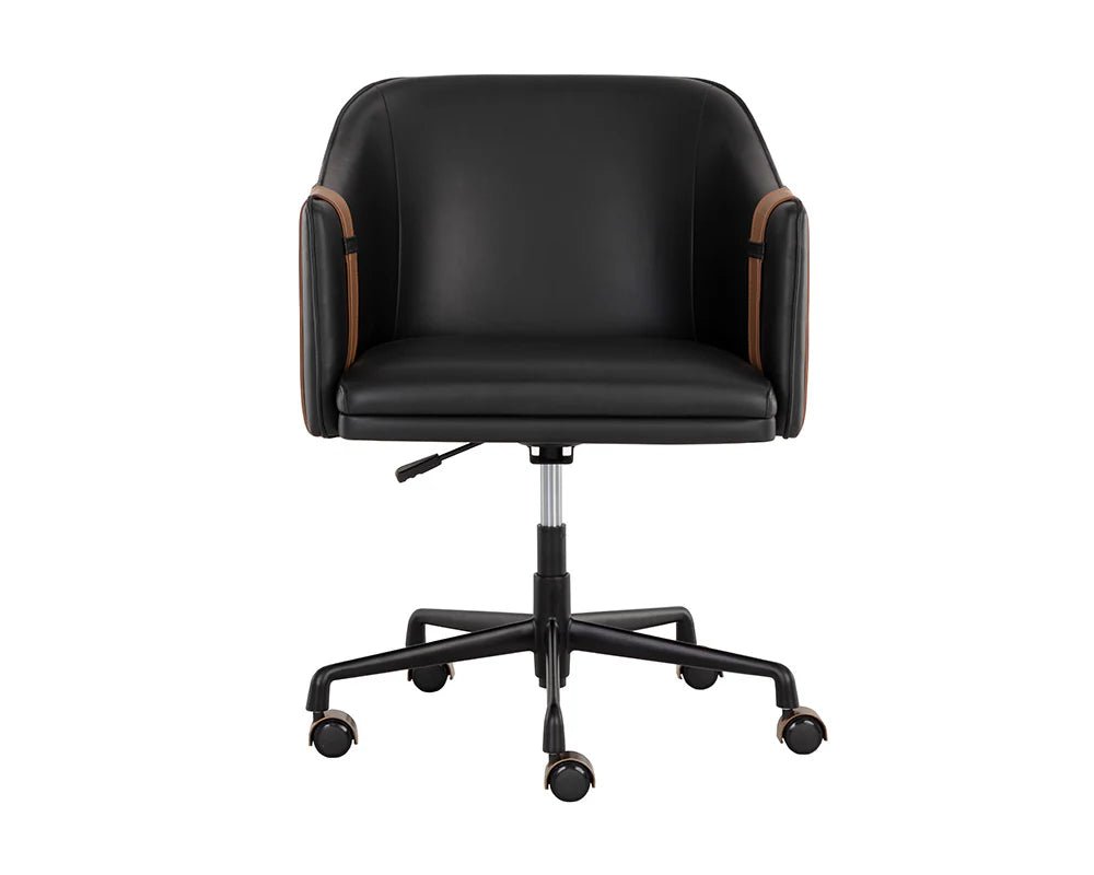 Carter Office Chair - Napa Black / Napa Cognac - Central Designs