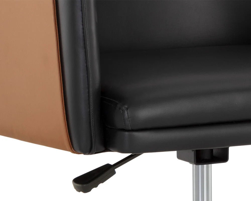 Carter Office Chair - Napa Black / Napa Cognac - Central Designs