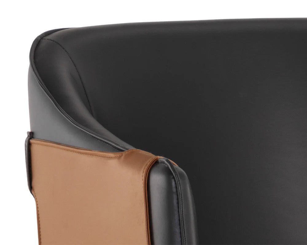 Carter Office Chair - Napa Black / Napa Cognac - Central Designs