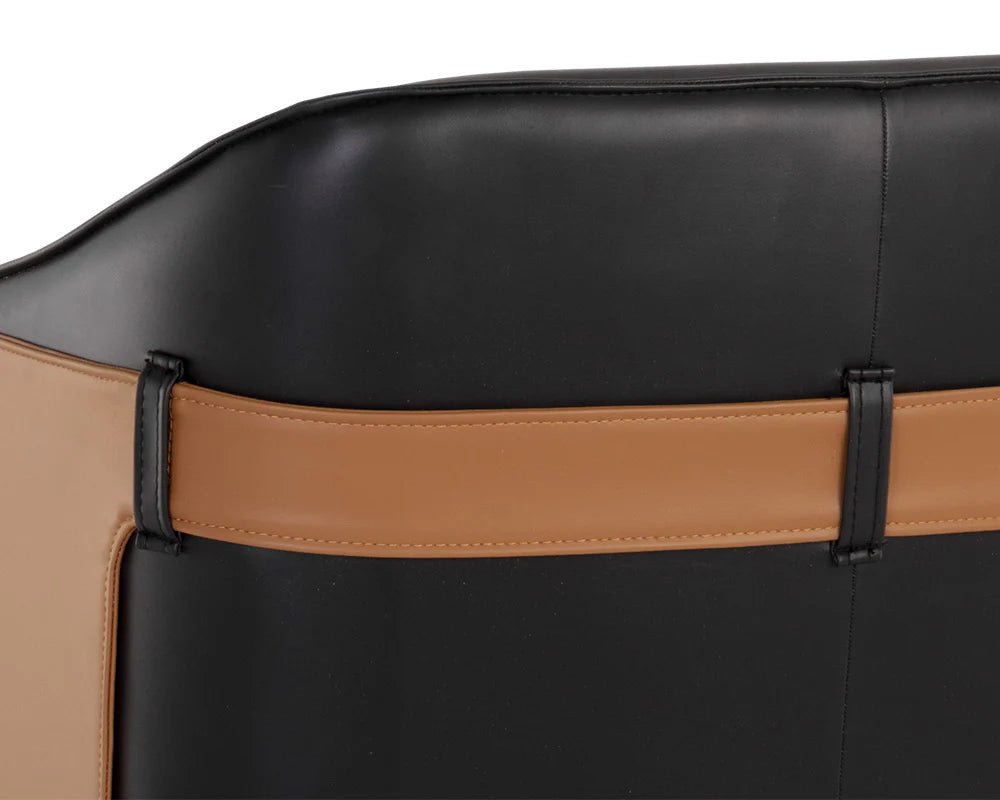Carter Office Chair - Napa Black / Napa Cognac - Central Designs
