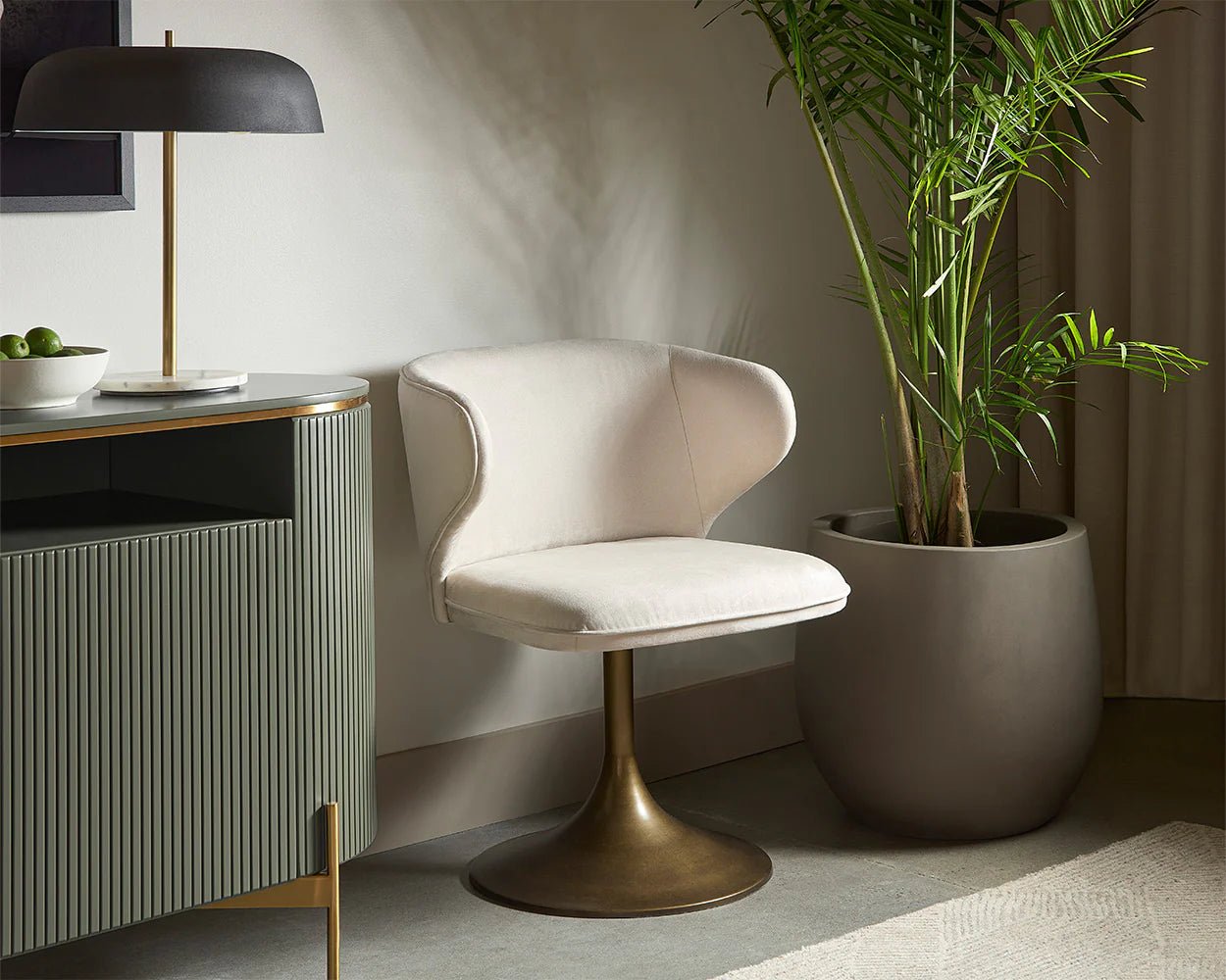 Simone Swivel Dining Chair - Casablanca Cloud - Central Designs
