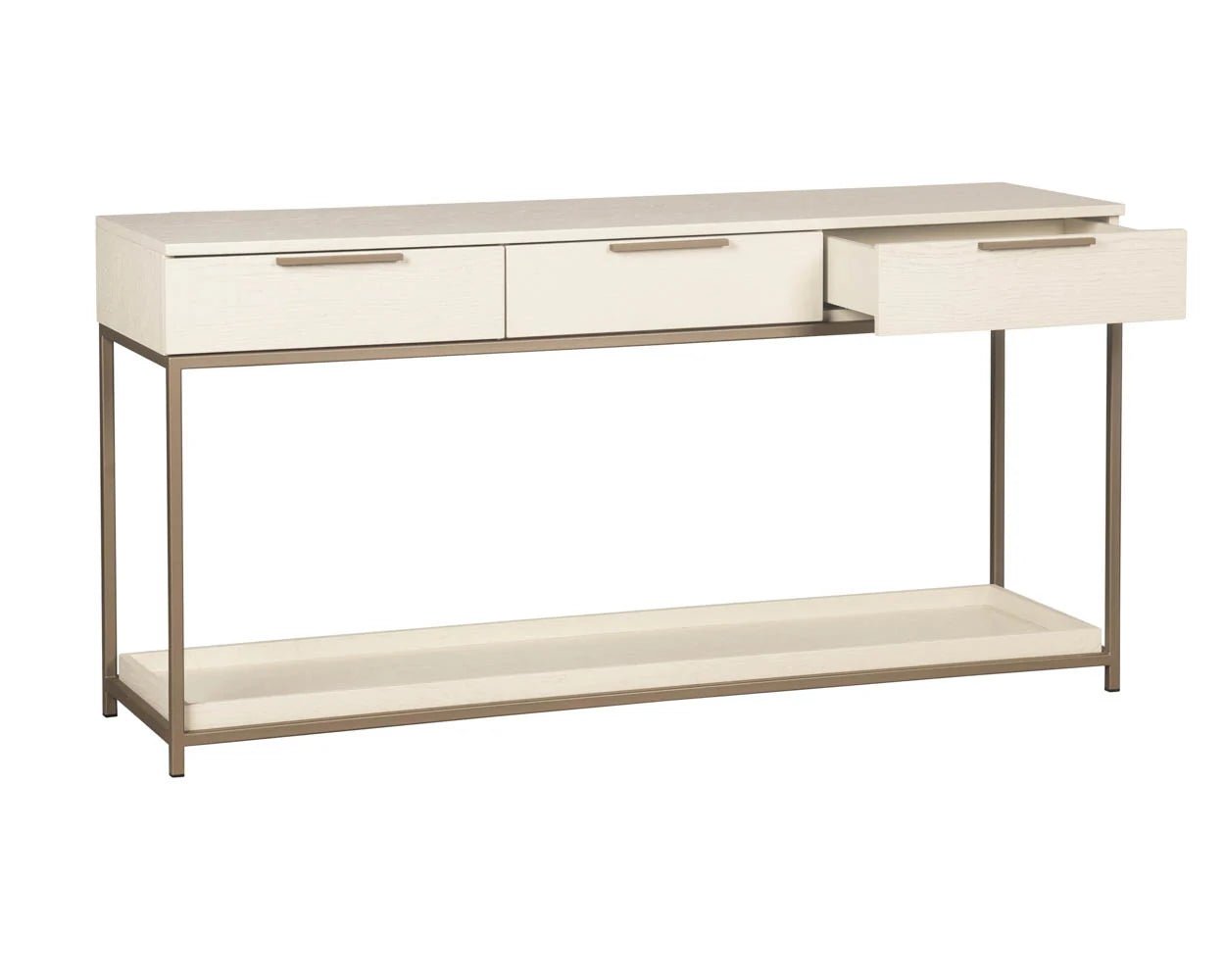 Rebel Console Table With Drawers - Champagne Gold - Cream - Central Designs