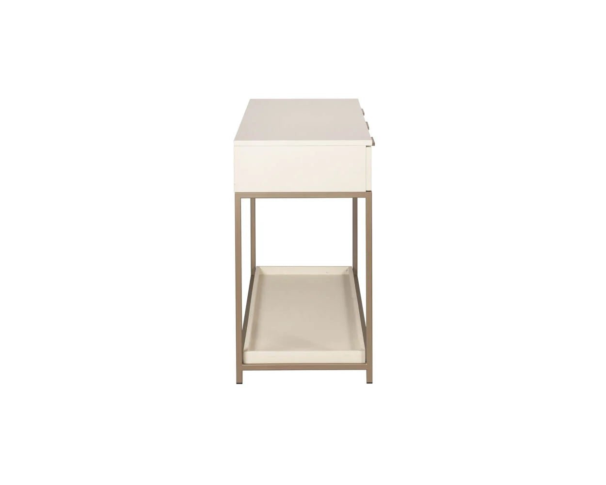 Rebel Console Table With Drawers - Champagne Gold - Cream - Central Designs
