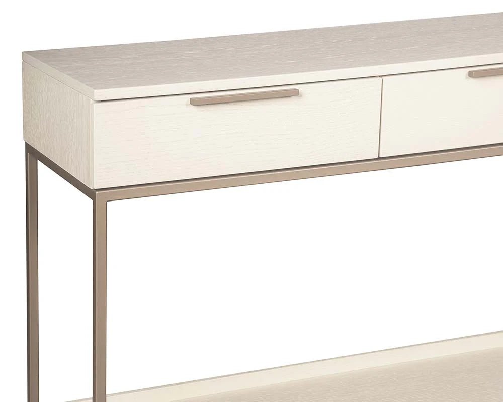 Rebel Console Table With Drawers - Champagne Gold - Cream - Central Designs