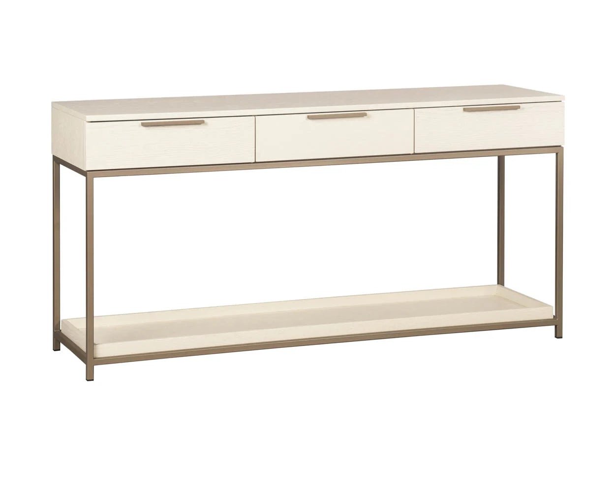Rebel Console Table With Drawers - Champagne Gold - Cream - Central Designs