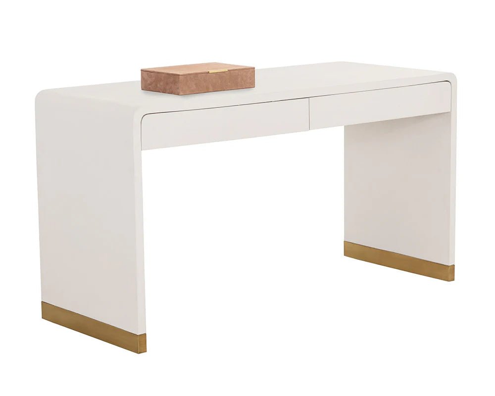 Ilona Desk - Oyster Shagreen - Central Designs