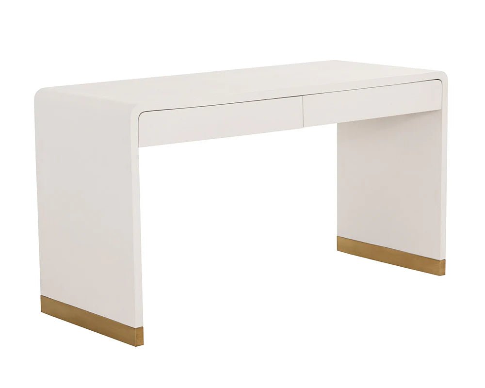Ilona Desk - Oyster Shagreen - Central Designs