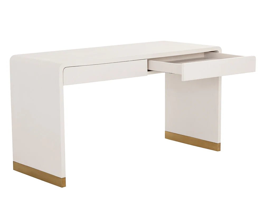 Ilona Desk - Oyster Shagreen - Central Designs