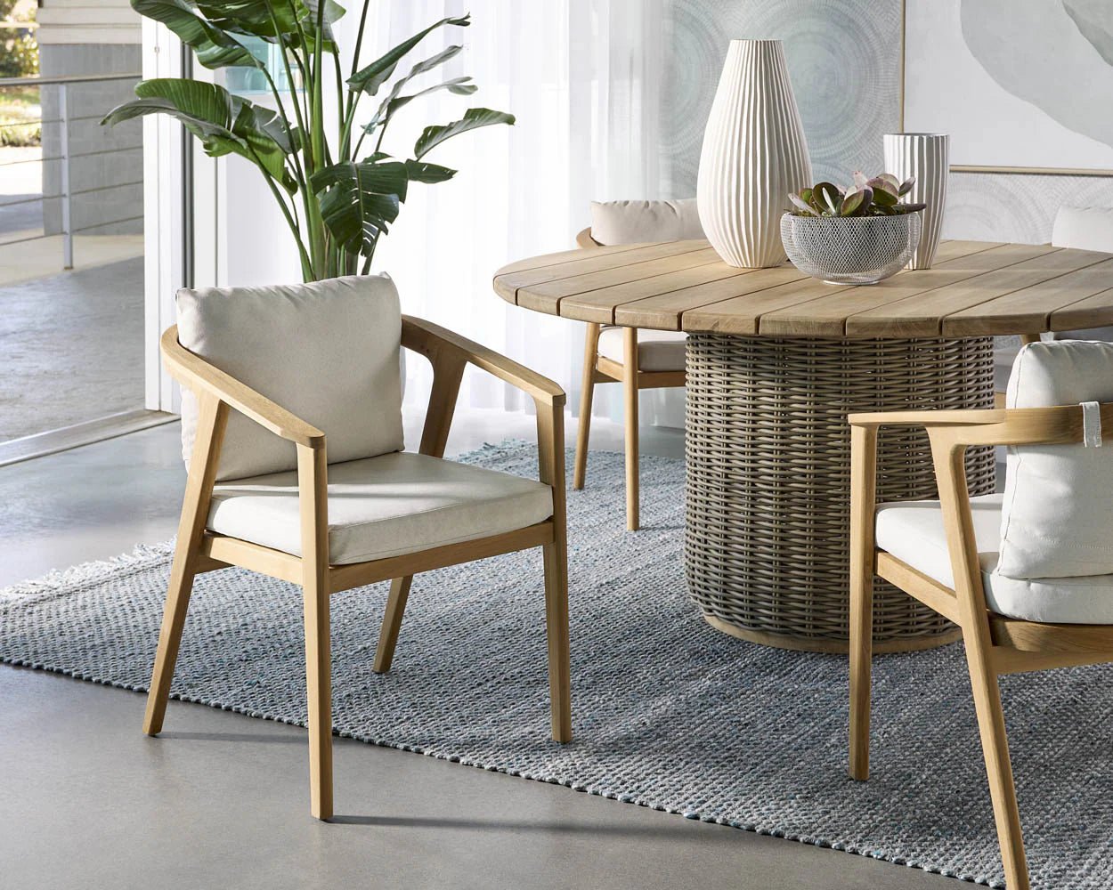Coraline Dining Armchair - Palazzo Cream - Central Designs