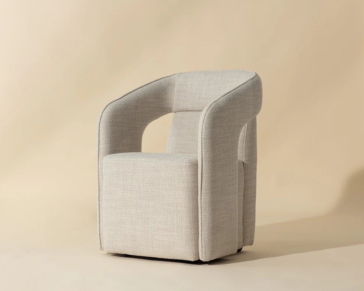 Kendrick Wheeled Dining Armchair - Moto Stucco - Central Designs