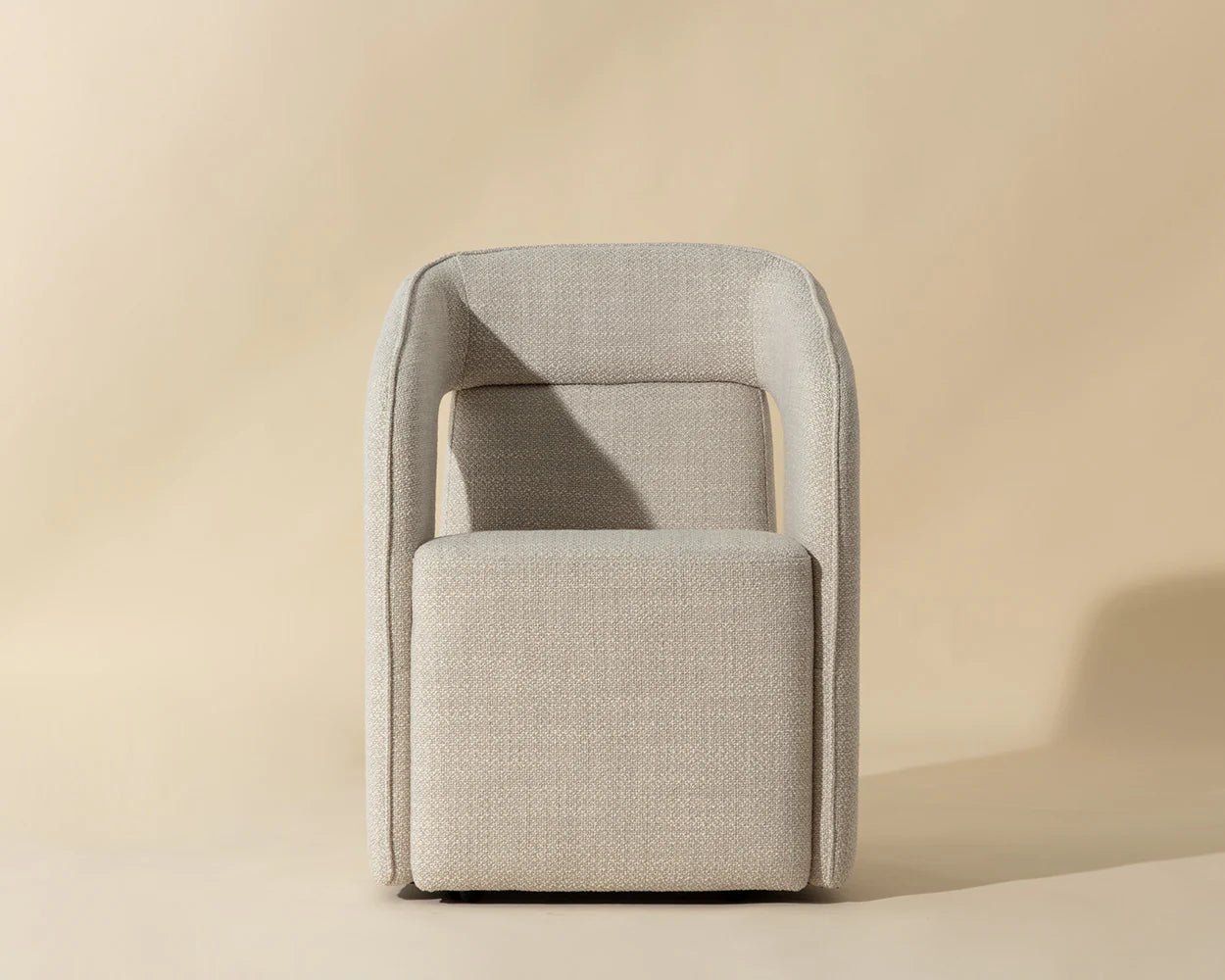 Kendrick Wheeled Dining Armchair - Moto Stucco - Central Designs