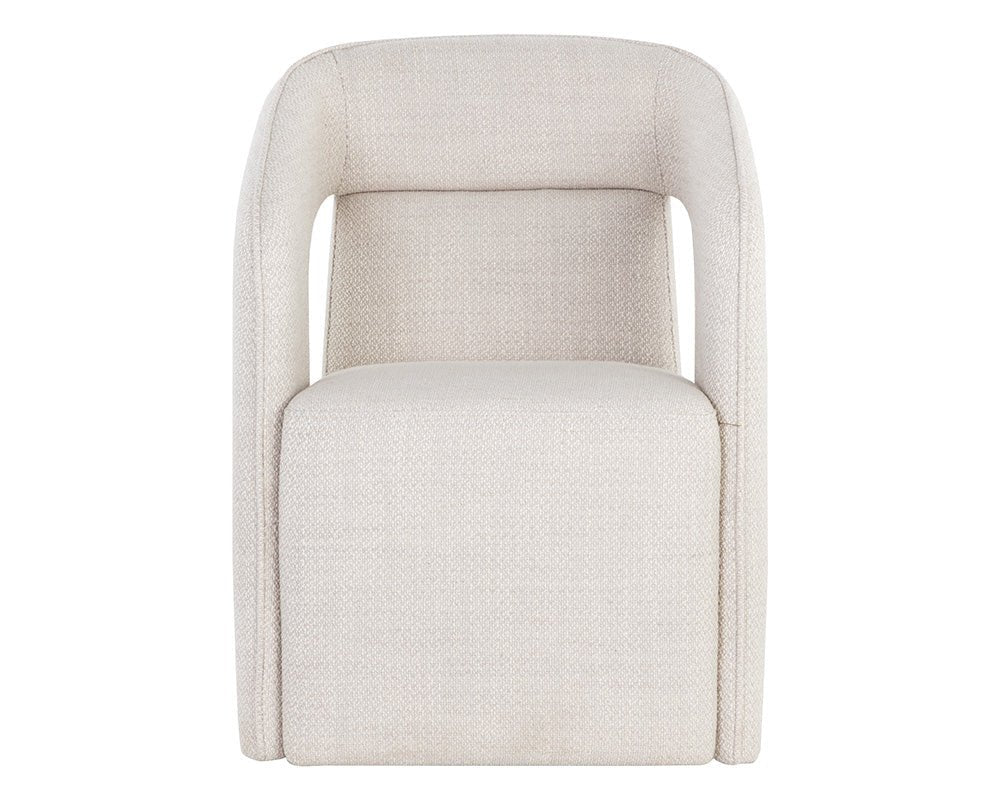Kendrick Wheeled Dining Armchair - Moto Stucco - Central Designs