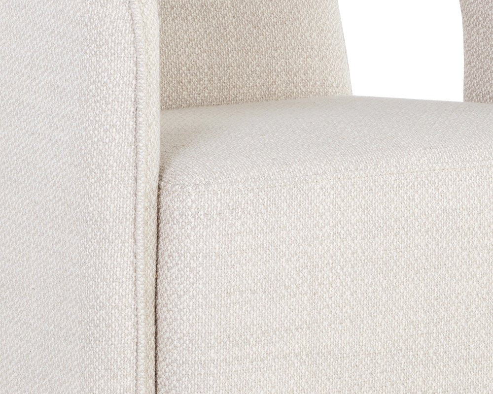 Kendrick Wheeled Dining Armchair - Moto Stucco - Central Designs