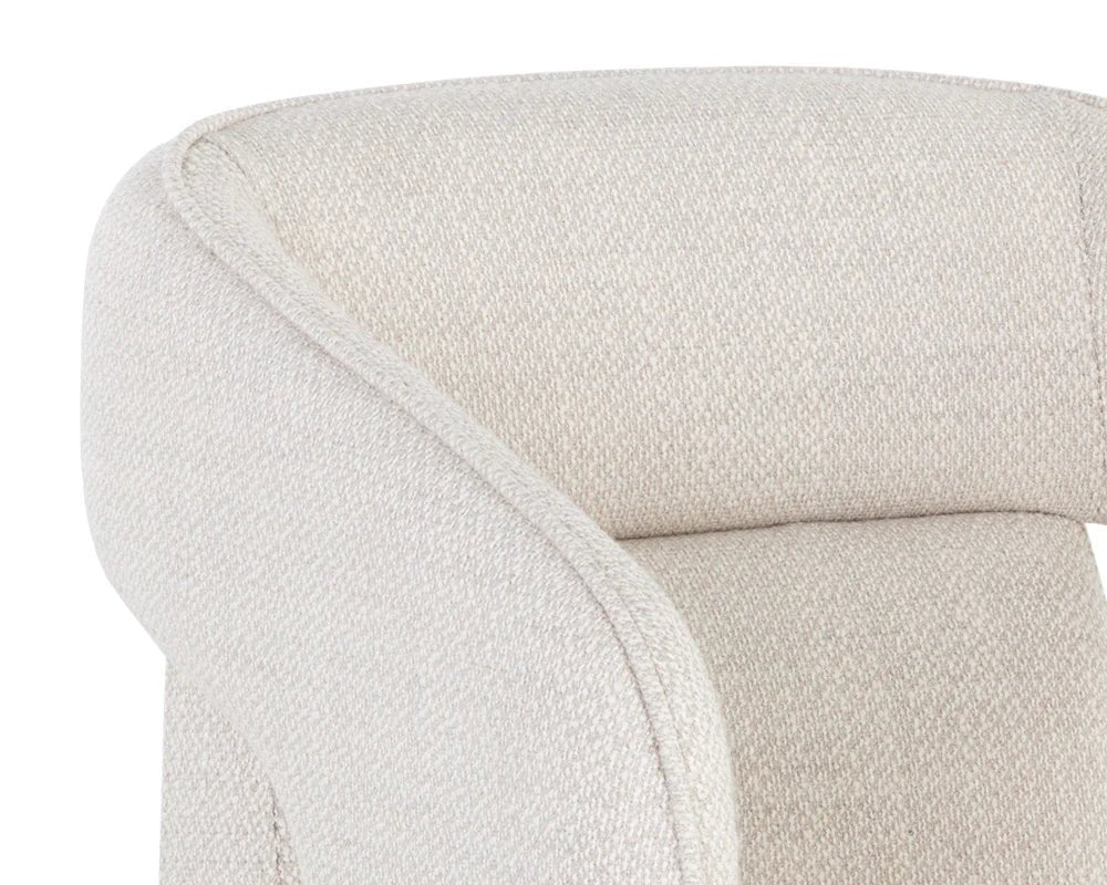 Kendrick Wheeled Dining Armchair - Moto Stucco - Central Designs