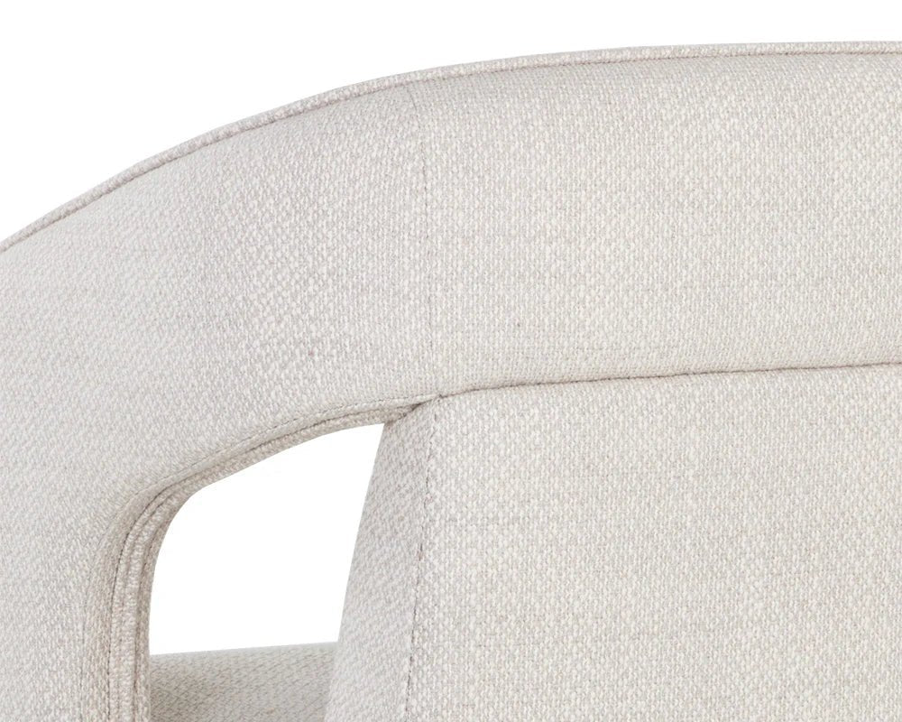 Kendrick Wheeled Dining Armchair - Moto Stucco - Central Designs