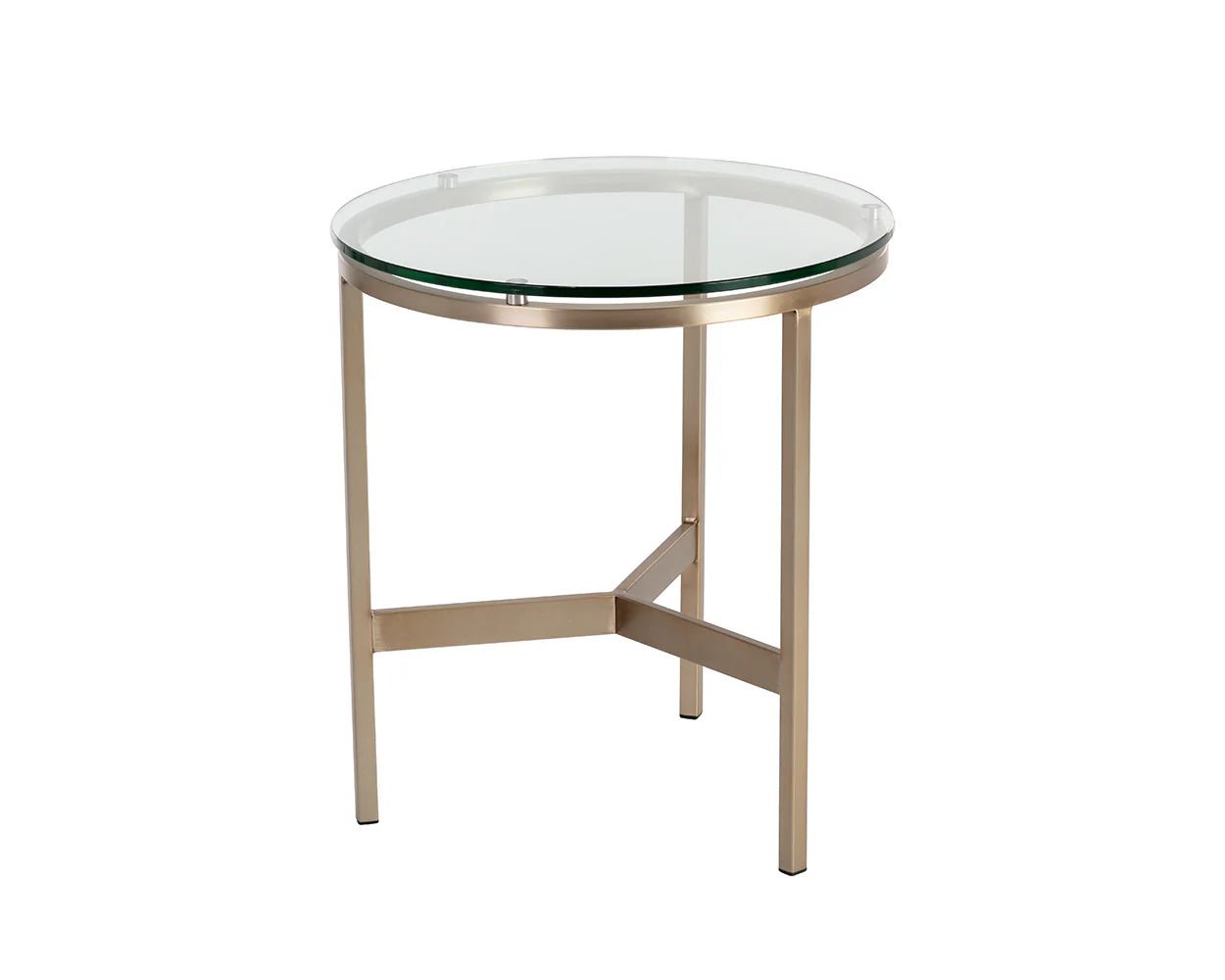 Flato End Table - Antique Brass - Central Designs