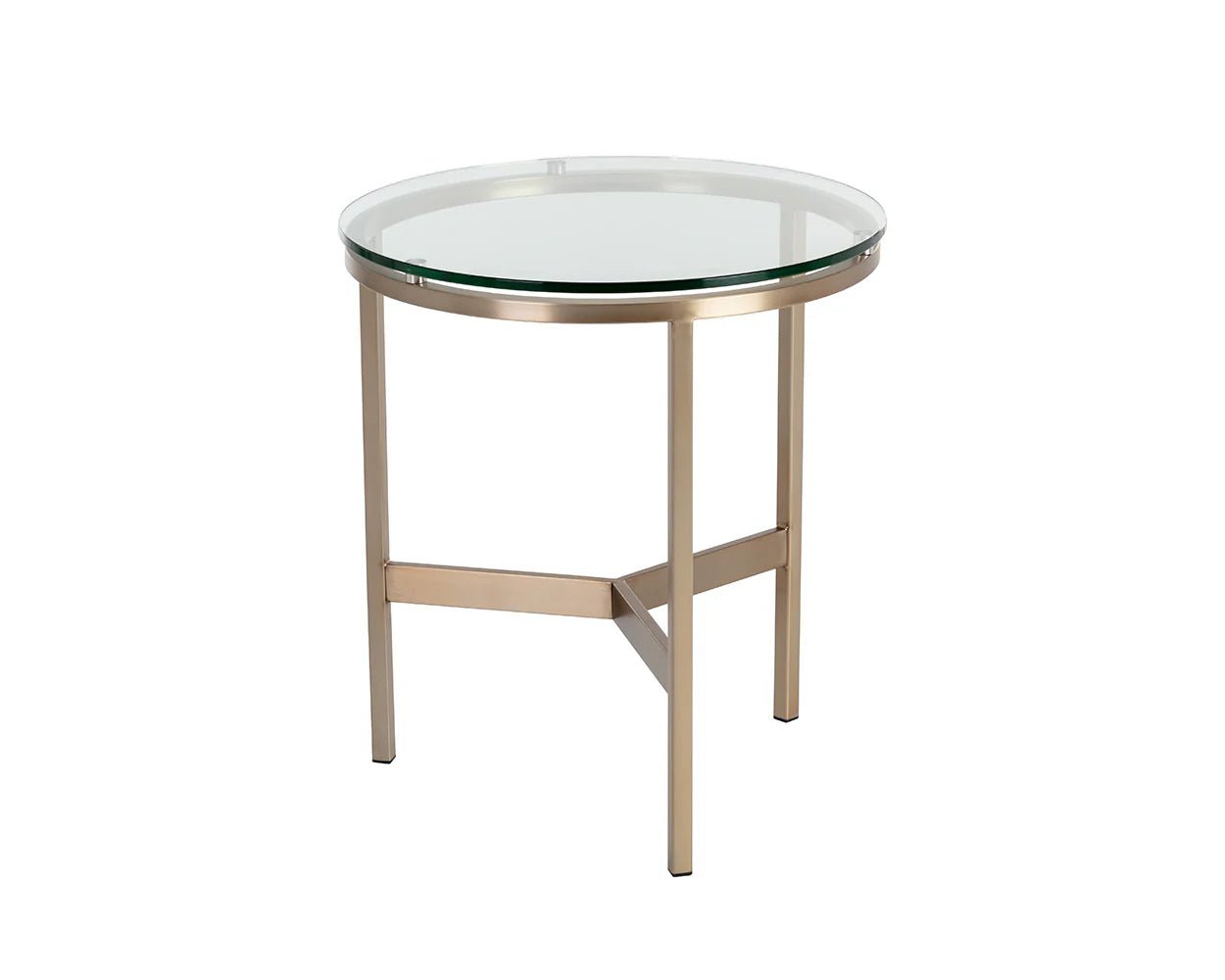Flato End Table - Antique Brass - Central Designs