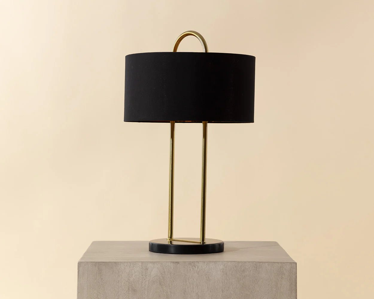 Kezna Table Lamp - Black Marble - Matte Black - Central Designs
