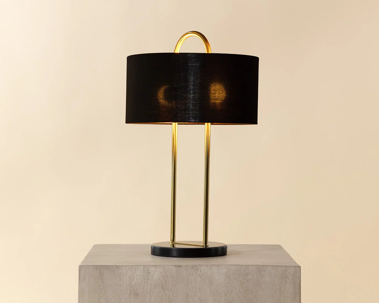 Kezna Table Lamp - Black Marble - Matte Black - Central Designs